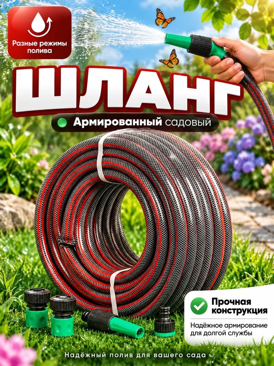 Карточка товара для маркетплейса: Шланг, карточка 1 из 6: Главная